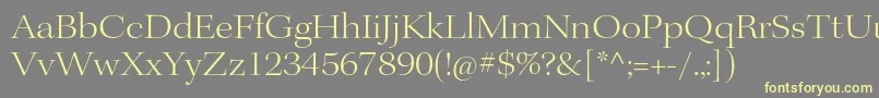 KeplerstdLightextdisp Font – Yellow Fonts on Gray Background