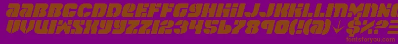 SpaceCruiserItalic Font – Brown Fonts on Purple Background