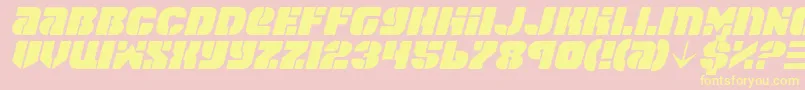 SpaceCruiserItalic Font – Yellow Fonts on Pink Background