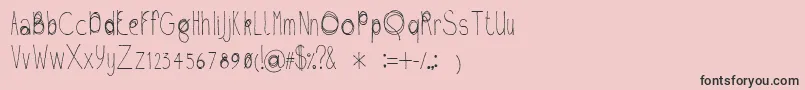 Fonte Fil01 – fontes pretas em um fundo rosa