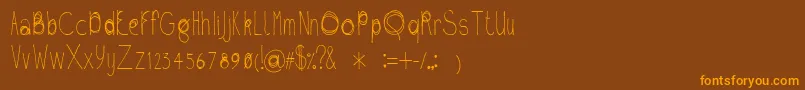 fuente Fil01 – Fuentes Naranjas Sobre Fondo Marrón