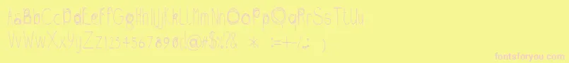 Fil01 Font – Pink Fonts on Yellow Background