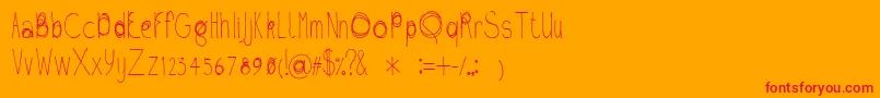 Fil01 Font – Red Fonts on Orange Background