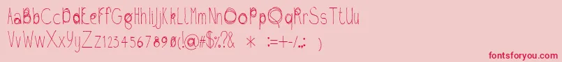 Fil01 Font – Red Fonts on Pink Background