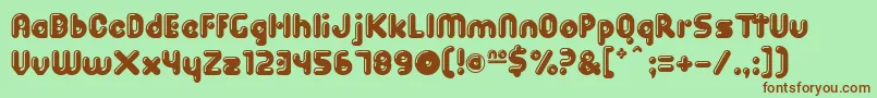 SpitShine Font – Brown Fonts on Green Background