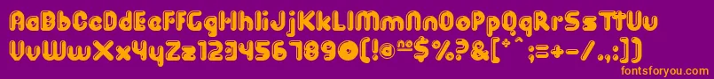 SpitShine Font – Orange Fonts on Purple Background