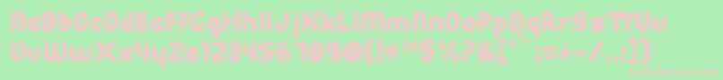 SpitShine Font – Pink Fonts on Green Background