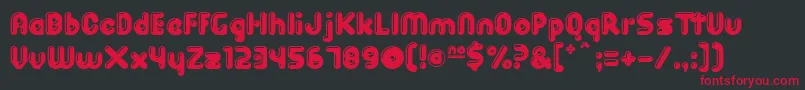 SpitShine Font – Red Fonts on Black Background