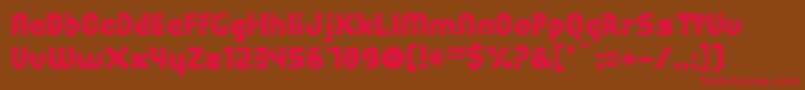 SpitShine Font – Red Fonts on Brown Background
