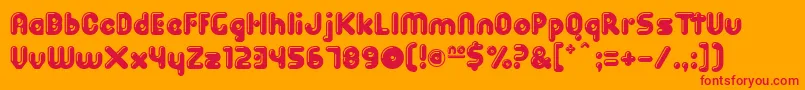 SpitShine Font – Red Fonts on Orange Background