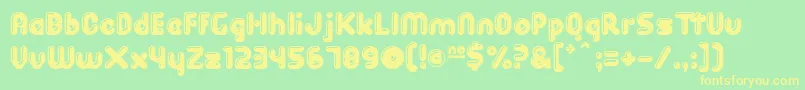 SpitShine Font – Yellow Fonts on Green Background