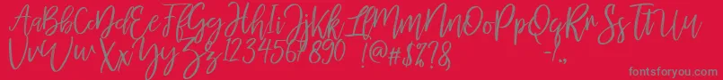 MellonyDryBrush Font – Gray Fonts on Red Background
