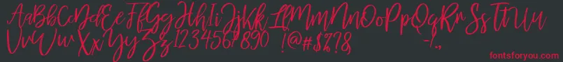 MellonyDryBrush Font – Red Fonts on Black Background