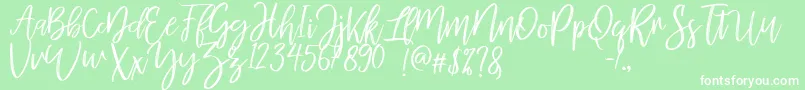 MellonyDryBrush Font – White Fonts on Green Background