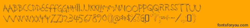 HolysmokesRegular Font – Black Fonts on Orange Background