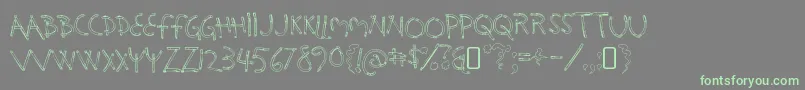 Шрифт HolysmokesRegular – зелёные шрифты на сером фоне
