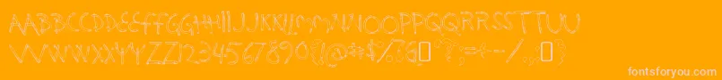 HolysmokesRegular Font – Pink Fonts on Orange Background