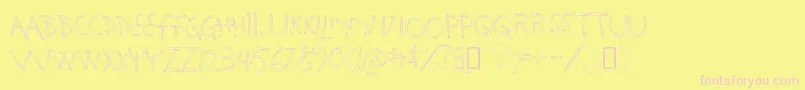 HolysmokesRegular Font – Pink Fonts on Yellow Background