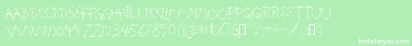 フォントHolysmokesRegular – 緑の背景に白い文字