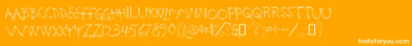 HolysmokesRegular Font – White Fonts on Orange Background