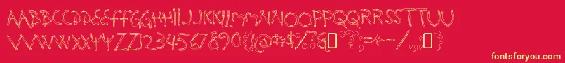 HolysmokesRegular Font – Yellow Fonts on Red Background