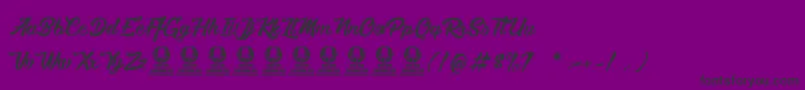 BoulevardSaintDenis Font – Black Fonts on Purple Background