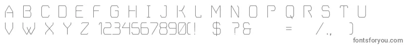 VoyagerGrotesqueLight-fontti – harmaat kirjasimet valkoisella taustalla