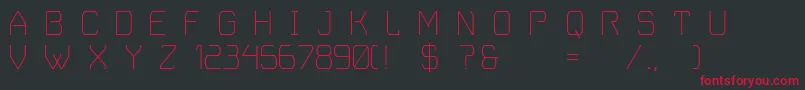 VoyagerGrotesqueLight Font – Red Fonts on Black Background