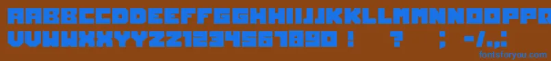 Owners Font – Blue Fonts on Brown Background