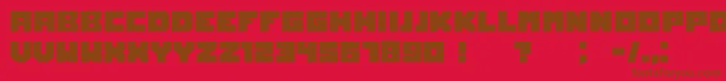 フォントOwners – 赤い背景に茶色の文字