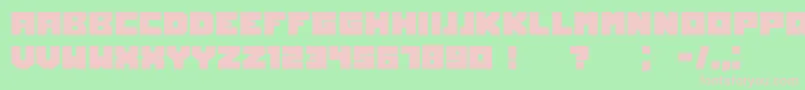 Owners Font – Pink Fonts on Green Background