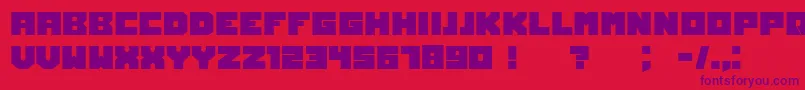 Owners Font – Purple Fonts on Red Background