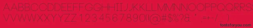 NeouThin Font – Black Fonts on Red Background