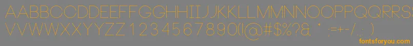 NeouThin Font – Orange Fonts on Gray Background