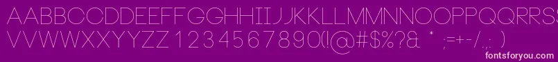 NeouThin Font – Pink Fonts on Purple Background