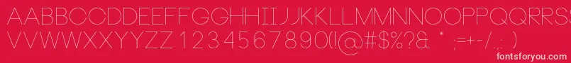 NeouThin Font – Pink Fonts on Red Background