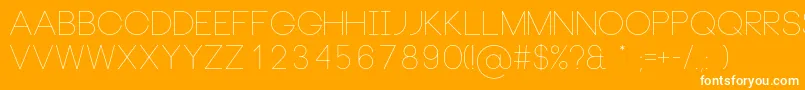 NeouThin Font – White Fonts on Orange Background