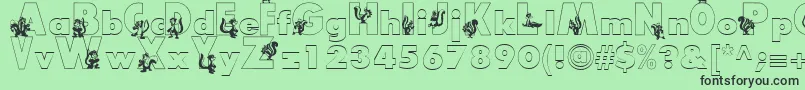 Smelly Font – Black Fonts on Green Background