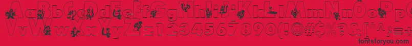 Smelly Font – Black Fonts on Red Background
