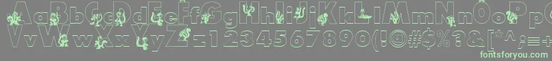 Weitere Informationen zur Smelly-Schriftart Smelly-Schriftart – Grüne Schriften auf grauem Hintergrund