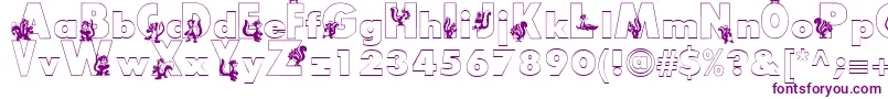 Smelly Font – Purple Fonts on White Background