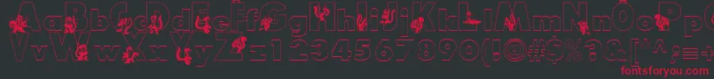 Smelly Font – Red Fonts on Black Background