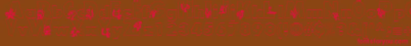 Smelly Font – Red Fonts on Brown Background