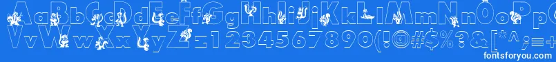 Smelly Font – White Fonts on Blue Background