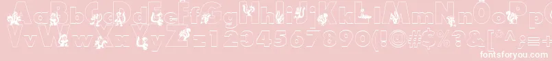 Smelly Font – White Fonts on Pink Background