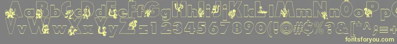 Smelly Font – Yellow Fonts on Gray Background