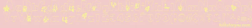 fuente Smelly – Fuentes Amarillas Sobre Fondo Rosa