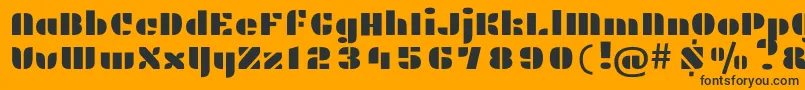 PlasterRegular Font – Black Fonts on Orange Background