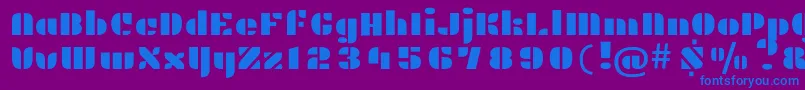 PlasterRegular Font – Blue Fonts on Purple Background