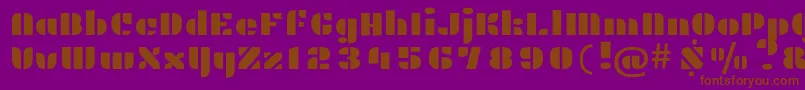 PlasterRegular Font – Brown Fonts on Purple Background